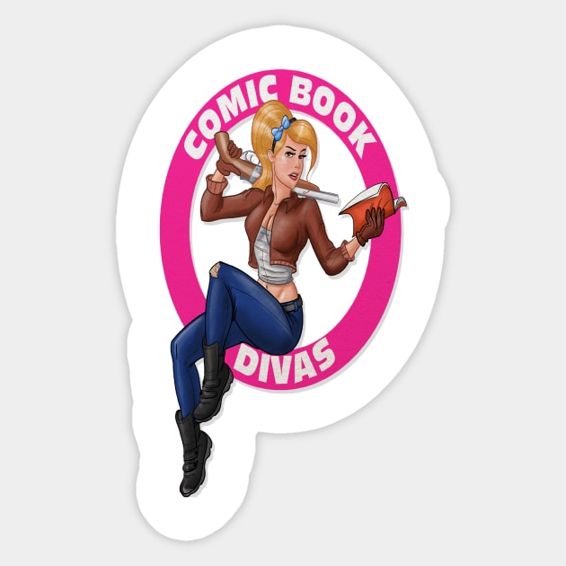 COMIC BOOK DIVAS LOGO SHIRT Sticker by ComicBookDivas